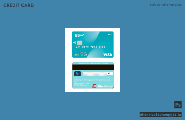 Beispielvorschau der argentinischen BBVA Bank Visa Debitkarte